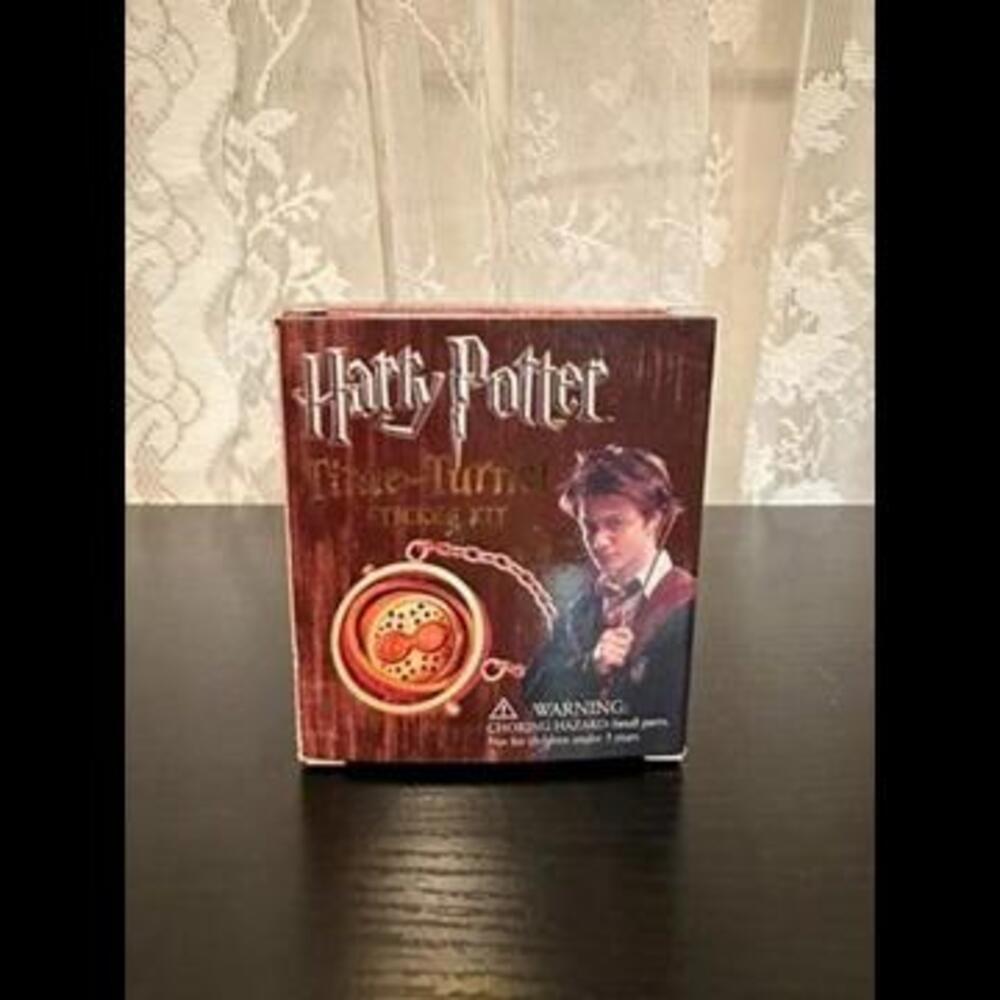 Wizard-Themed Rotating Timepiece Necklace Kit with Sticker Book
